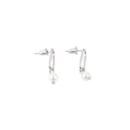 Boucles d’Oreilles Pépite en Métal Argenté