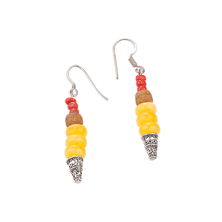 Boucles d'oreilles nomades du tibet