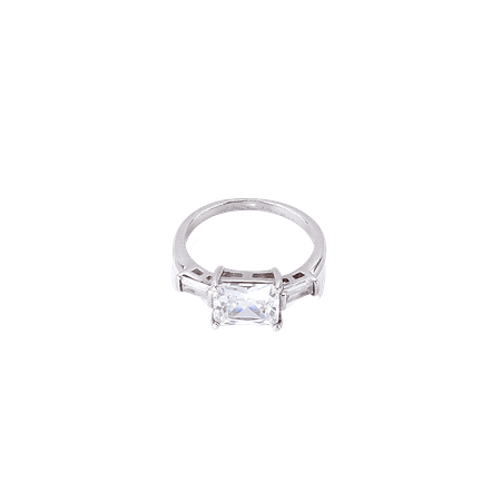 Bague de fiançailles argent sterling 925
