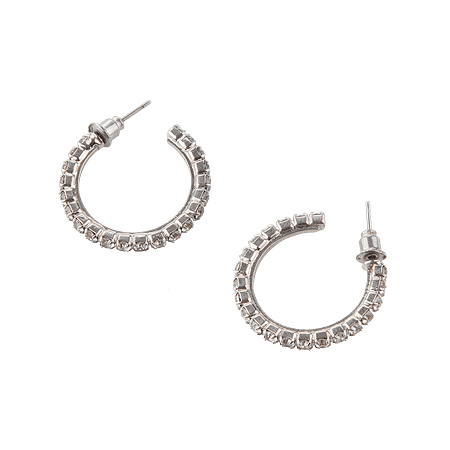 Boucles créoles en métal argenté