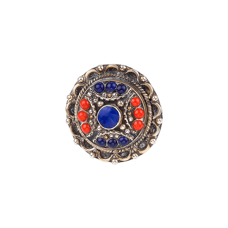 Bague Ethnique Tibétaine en Lapis-Lazuli