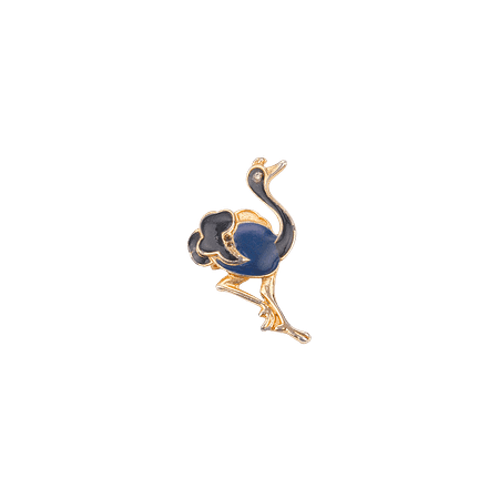 Broche Canard Émaillé Bleu en Acier Inoxydable