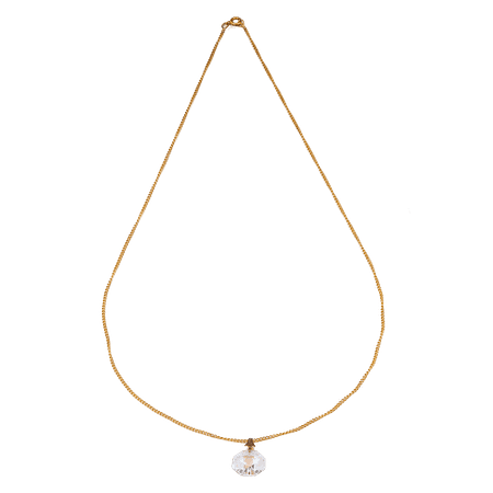 Collier avec Pendentif en Pierre Zircon et Acier Inoxydable