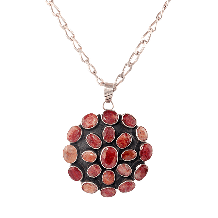 Pendentif Argent 925 & Rubis