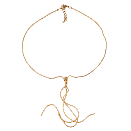 Collier long à franges élégant en acier inoxydable
