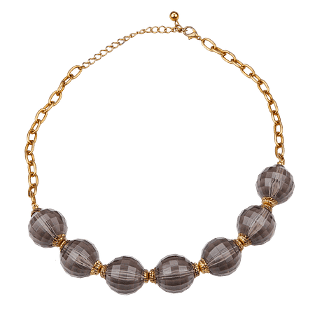Collier en Acier Inoxydable avec Pierres Zircon