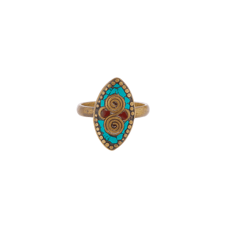 Bague Tibétaine Artisanale en Métal