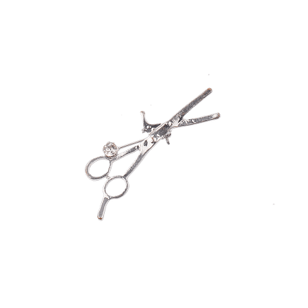 Broche Ciseaux en Métal Argenté