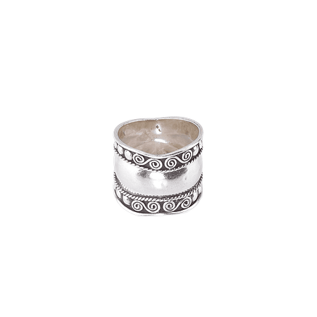 Bague vintage argent sterling 925 deux bandes entrelacées