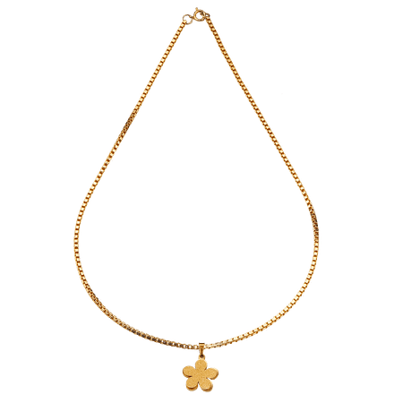 Collier Pendentif Fleur en Acier Inoxydable