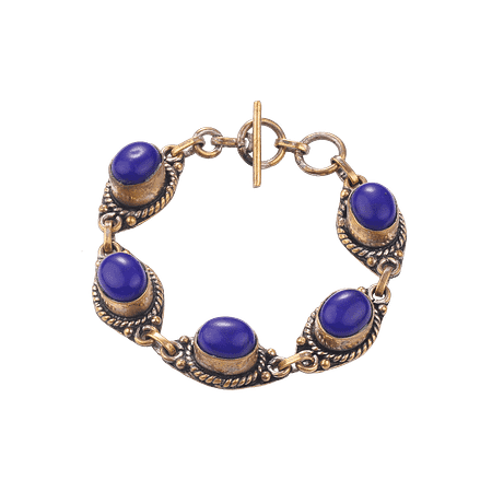 Bracelet Tibétain Fait Main en Lapis Lazuli Naturel