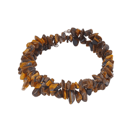 Bracelet Double Rang en Œil de Tigre Naturel