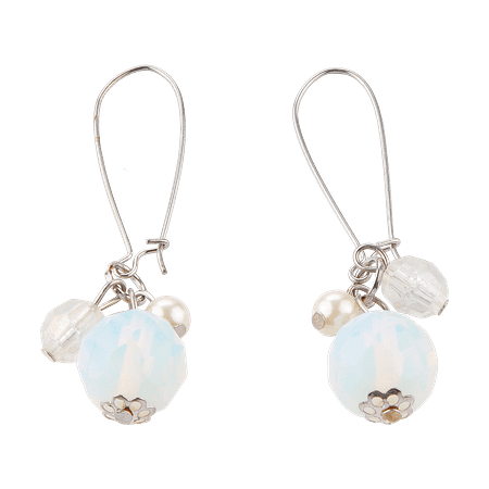 Boucles d’oreilles en perles imitation opaline