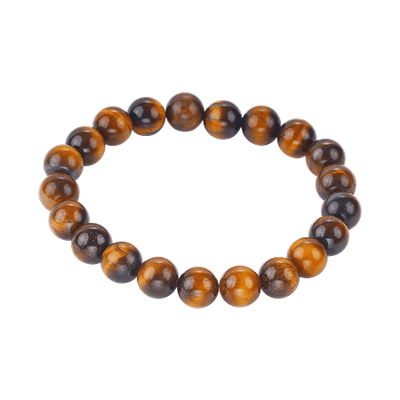 Bracelet Élastique en Œil de Tigre