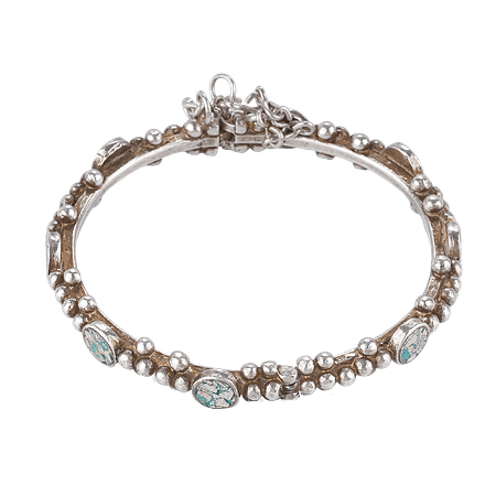 Bracelet en Argent Gravé - Tradition des Tribus de l’Atlas