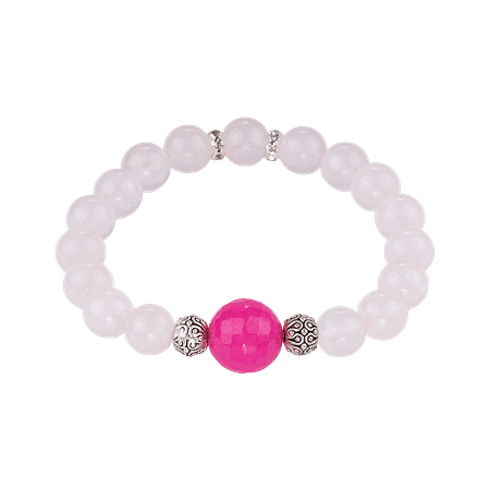 Bracelet en Quartz avec Pendentif en Agate – Création Monbijoux