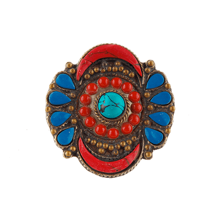 Bague Authentique de Style Tibétain