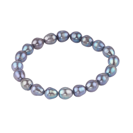 Bracelet en Perles de Culture Baroques Noires