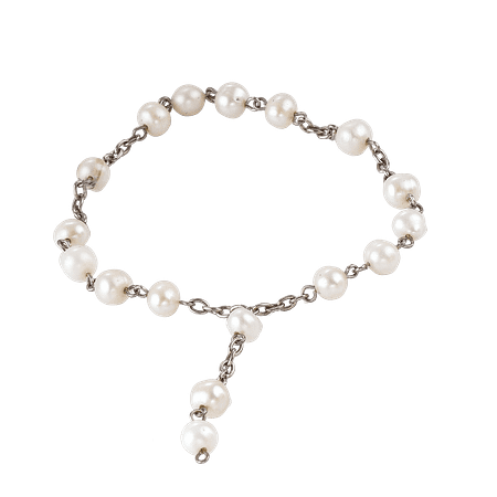 Bracelet Chaîne Argentée & Perles de Culture
