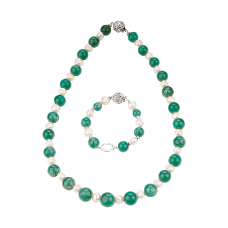 Ensemble Élégance Jade et Perles de Culture