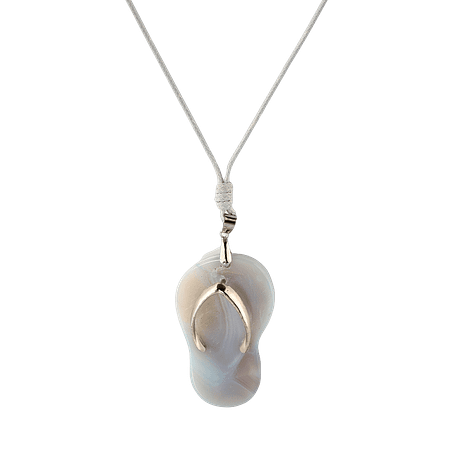 Pendentif en Pierre d’Agate Blanche