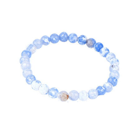 Bracelet en agate dentelle bleu ciel