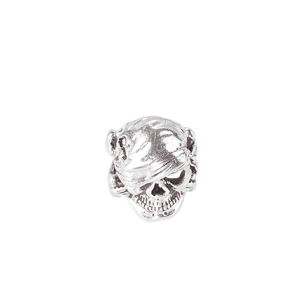 Bague argent sterling 925 tête de mort pirate