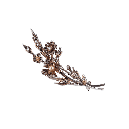 Broche vintage en argent sterling 925