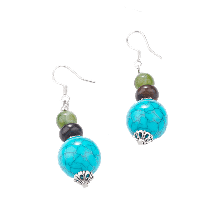 Boucles d'oreilles artisanat du tibet