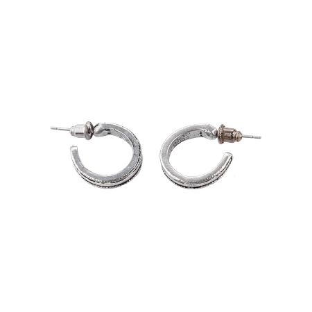 Boucles créoles en métal argenté