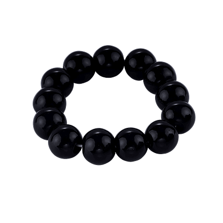 Bracelet Élastique en Pierre d’Onyx Noir