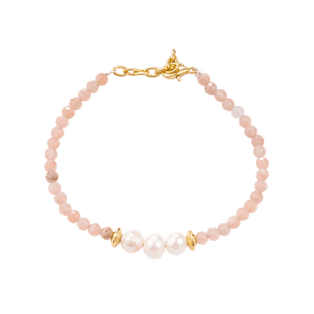 Bracelet en Perles de Culture et Quartz