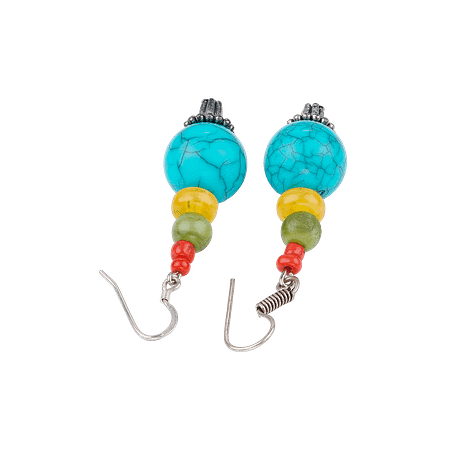 Boucles d'oreilles Tibétains