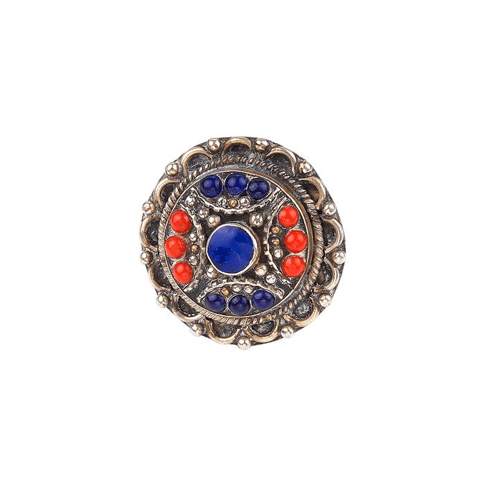 Bague Ethnique Tibétaine en Lapis-Lazuli