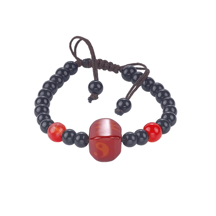 Bracelet de pierre d’agate rouge naturel