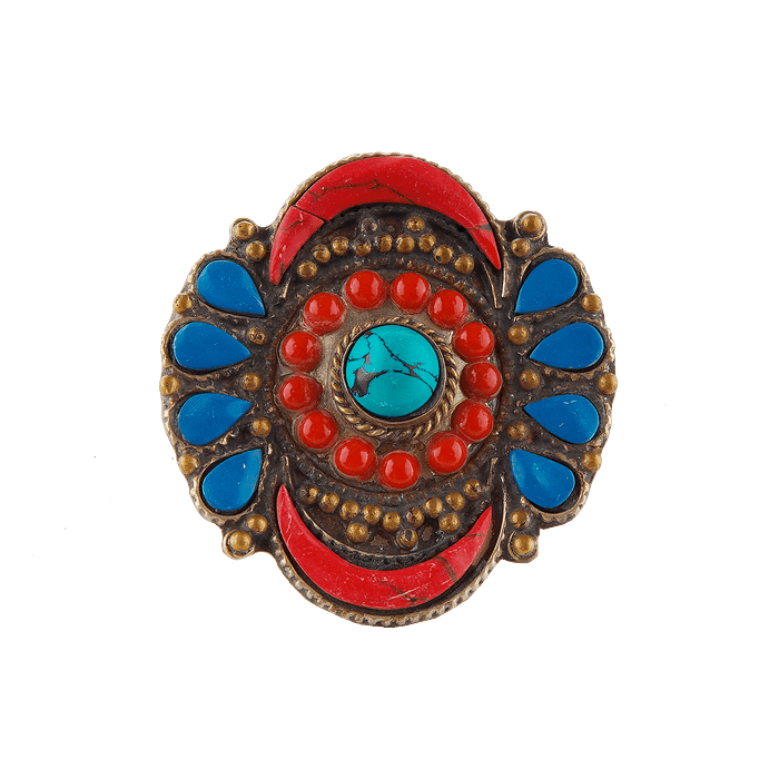 Bague Authentique de Style Tibétain