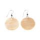 Boucles d’oreilles en nacre avec crochet en métal argenté