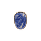 Bague Acier Inoxydable Ornée de Lapis‑lazuli