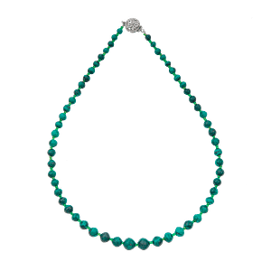 Collier Vintage en Malachite Naturelle – Vert Intense & Veines Hypnotiques