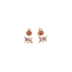 Boucles d’oreilles Pépite en acier inoxydable finition rose gold