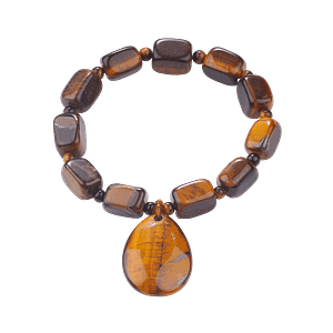 Bracelet Élastique en Œil de Tigre Naturel