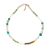 Collier en Pierres Naturelles Quartz, Jade, Agate et Œil de Chat