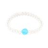 Bracelet en perles de culture & amazonite